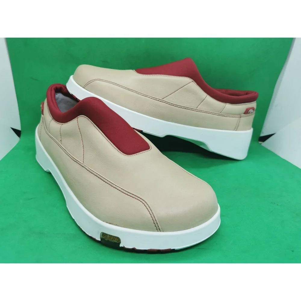 Birkenstock Footprint Unique Schuhe Retro Beige Leather Shoes Mens Size 40/ 7.5